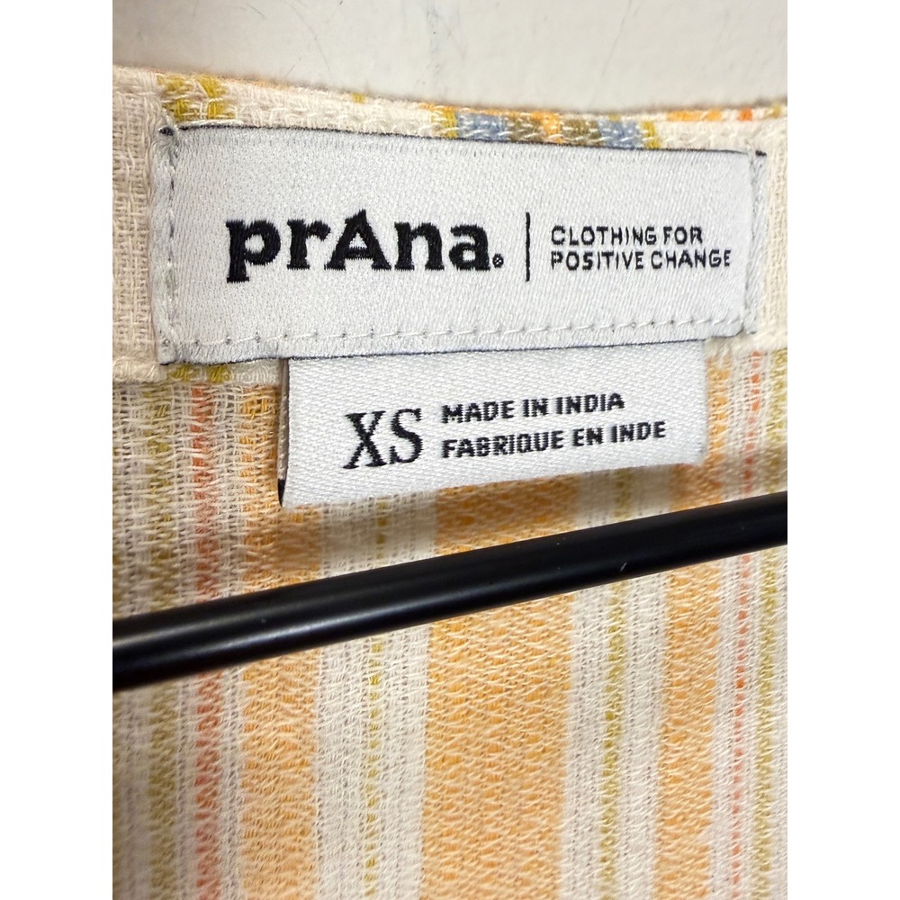 Prana California Dreaming 100% Organic Cotton Golden Hour Stripe Maxi Dress XS - Picture 12 of 15
